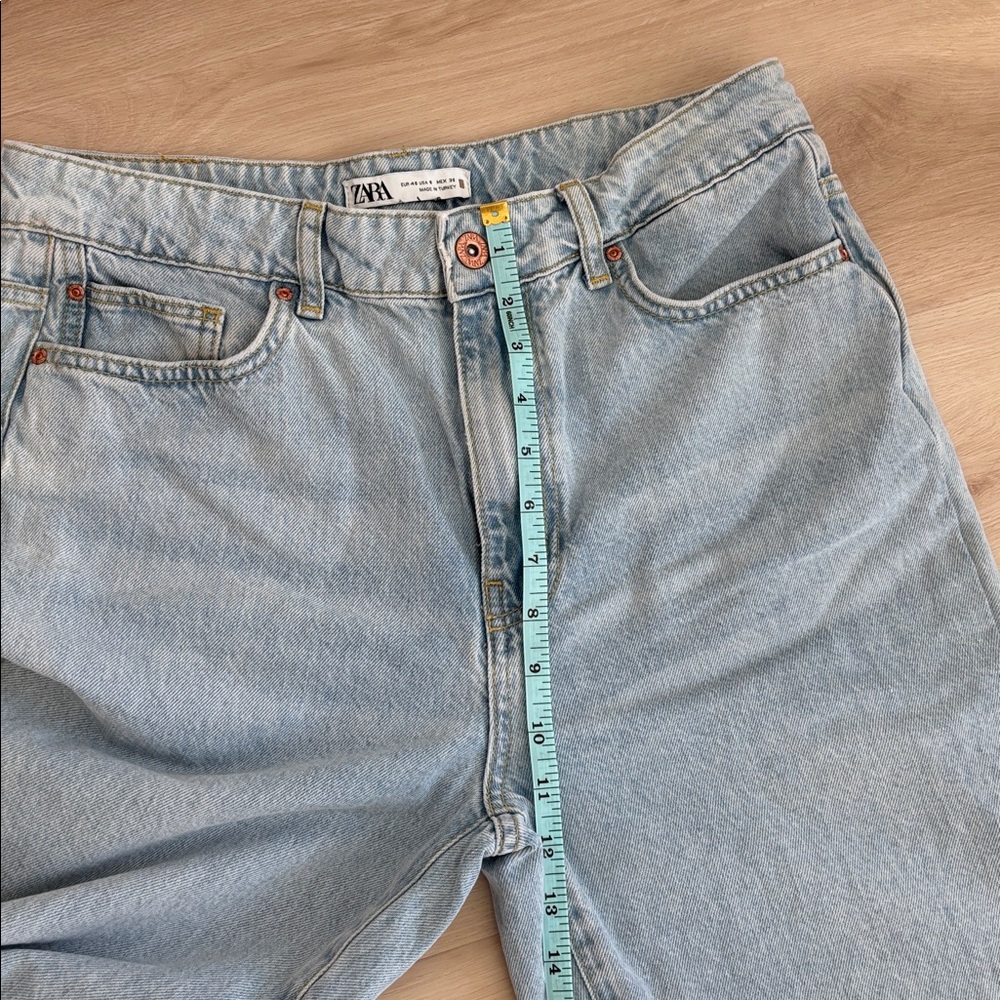 Zara Light Blue Wide Leg Jeans - Picture 10 of 14